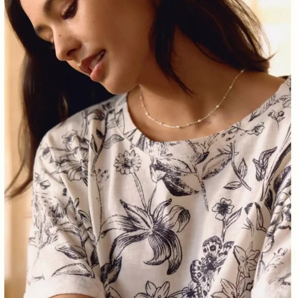 Anthropologie Oversized Printed  Tee - Picture 2 of 3